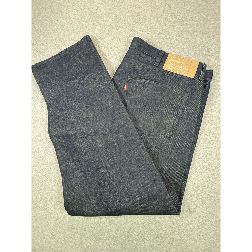 Levis 501 Original Fit Jeans Mens 44x32 Gold Weft Crispy Metallic 00501-2749